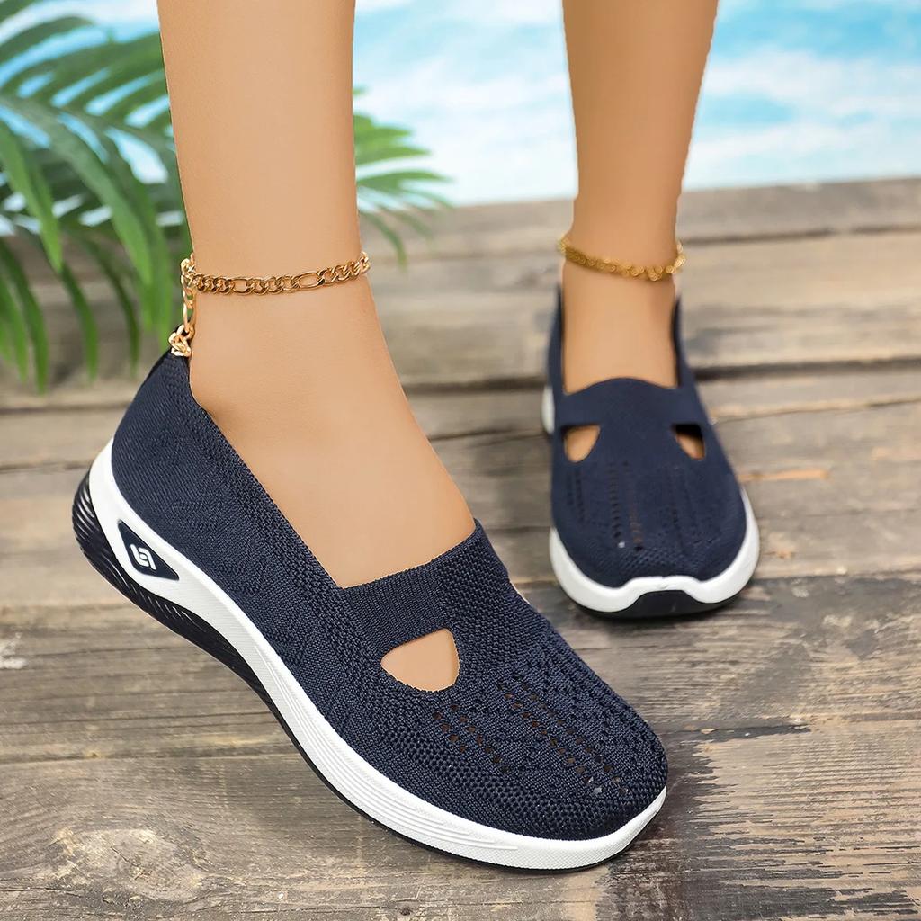 Fashion 2025 New Women's Sports Shoes, Fashionable, Breathable, Lightweight, Non-slip, Wear-resistant, Casual Sports Shoes, Flat Shoes