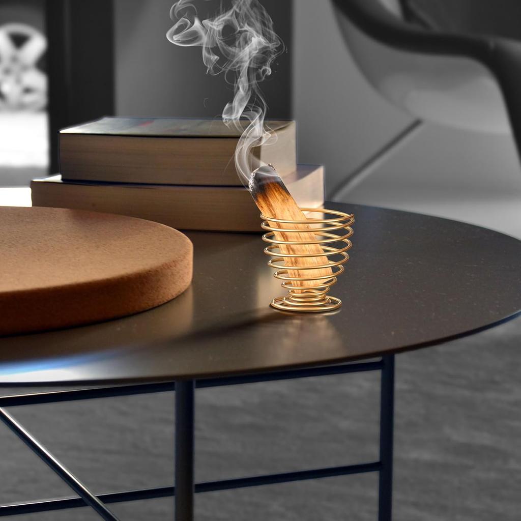 5 in 1 Brass Incense Holder 5 Styles Incense Cone Incense Sticks Coil Incense Holder Incense Burner for Yoga Home Fragrance