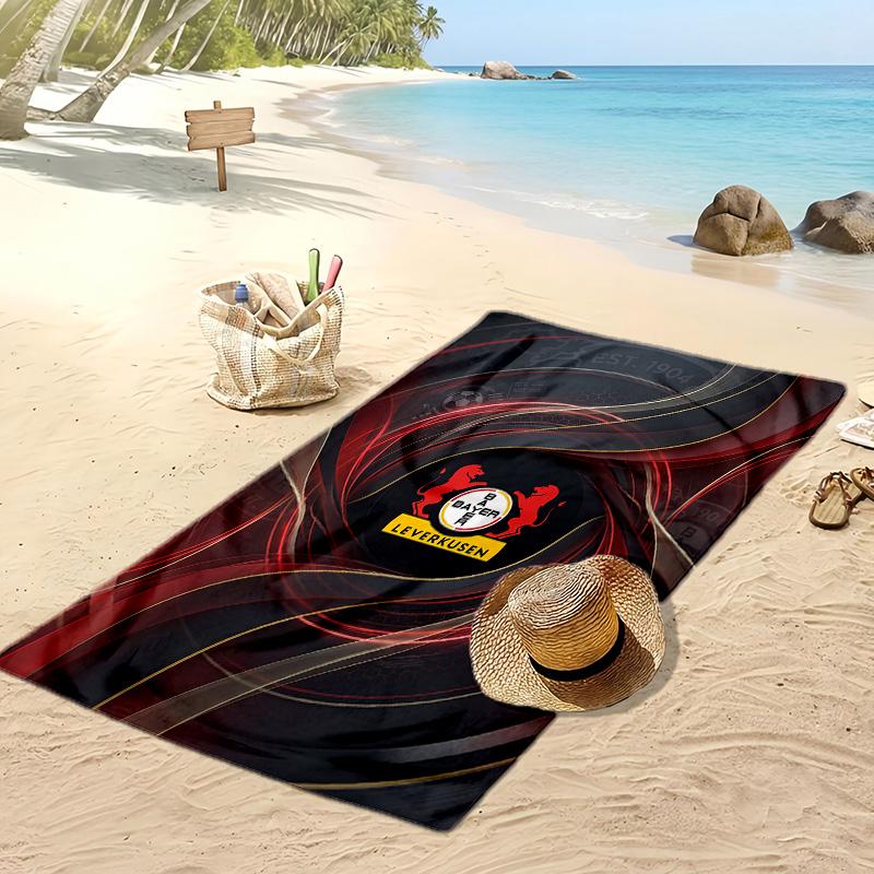 Asciugamano da Spiaggia con Stampa Calcio Bayer Leverkusen, Asciugamano Grande Morbido ad Asciugatura Rapida per Spiaggia Campeggio Nuoto