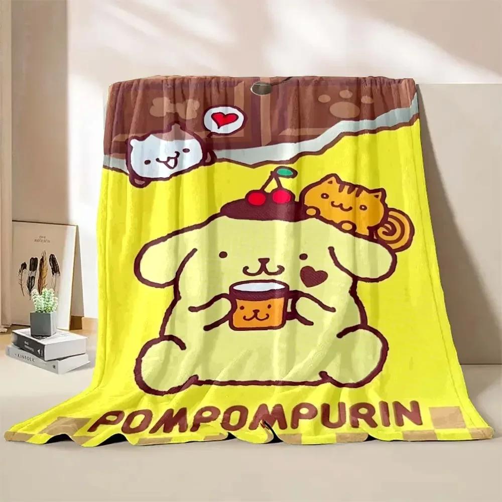 Japanische Pompom Purin Cartoon Decke Kinderzimmer Weich Flauschig Weich Bett Plüsch Überwürfe Baby Mädchen Jungen Plüschdecke Steppdecke Geschenk