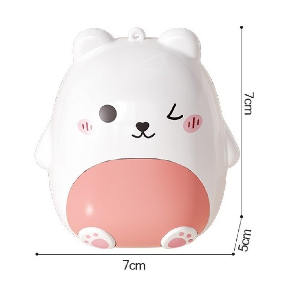 Cartoon Bear Medicine Box 5 Grids Moisture Proof Mini Pill Organizer Partition Design Compact Size Drug Storage Case for Travel