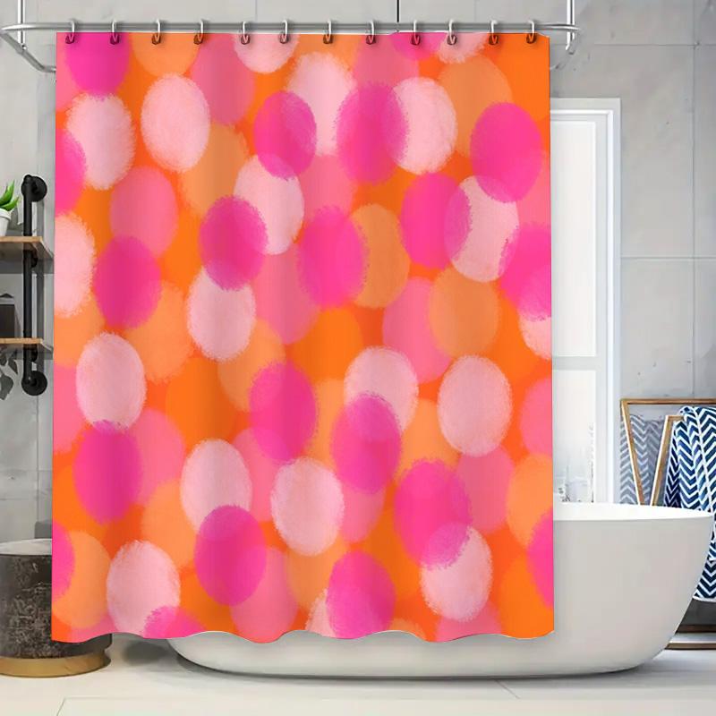 

Shower Curtain Abstract Floral Pattern Waterproof Bathroom Decor Modern Farmhouse Artistic Print Fabric Liner W60H190(CM)-1 Pcs