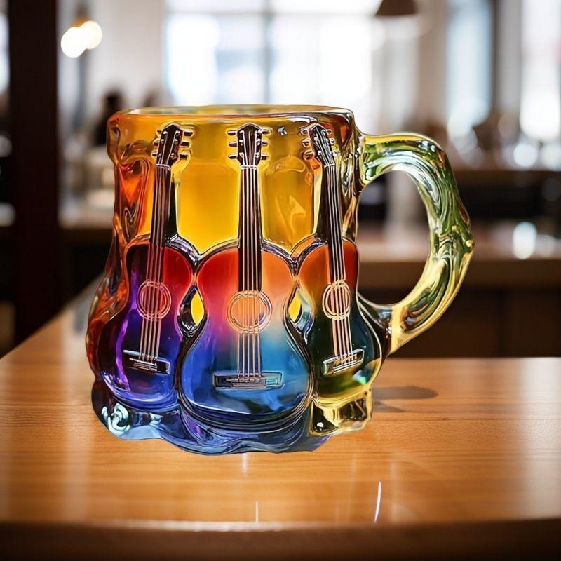 

Guitar Coffee Mugs Glasses Novelty Music Note Cup Latte Milk Hot Cocoa Beverages cup Guitar Mug Novelty Music Themed Mug Cups 201-300ml