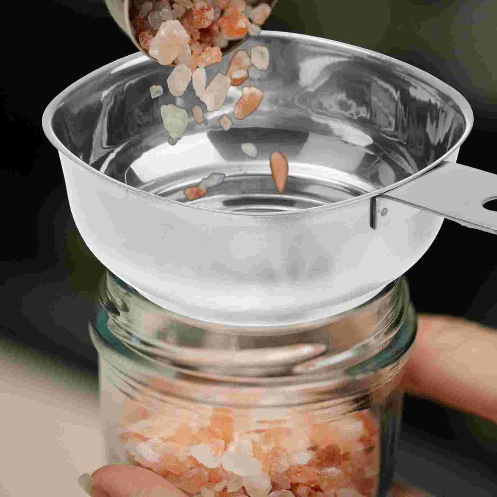 Nerezová násypka na olej s velkým průměrem, trychtýř, kuchyňské náčiní, multifunkční zavařovací nádoba se širokým hrdlem