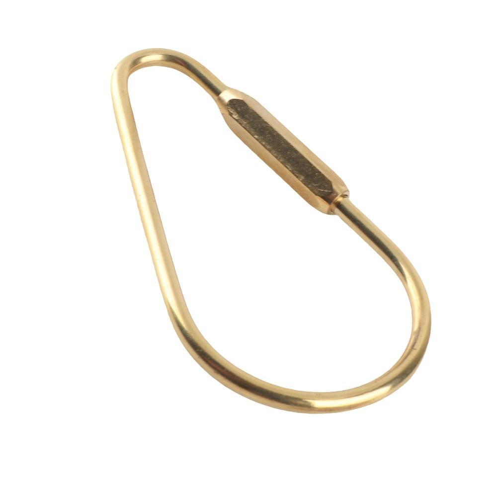 2pcs Screw Lock Brass Screw Lock Carabiner Golden Brass Key Ring Brass Keychain Hook Daily Use