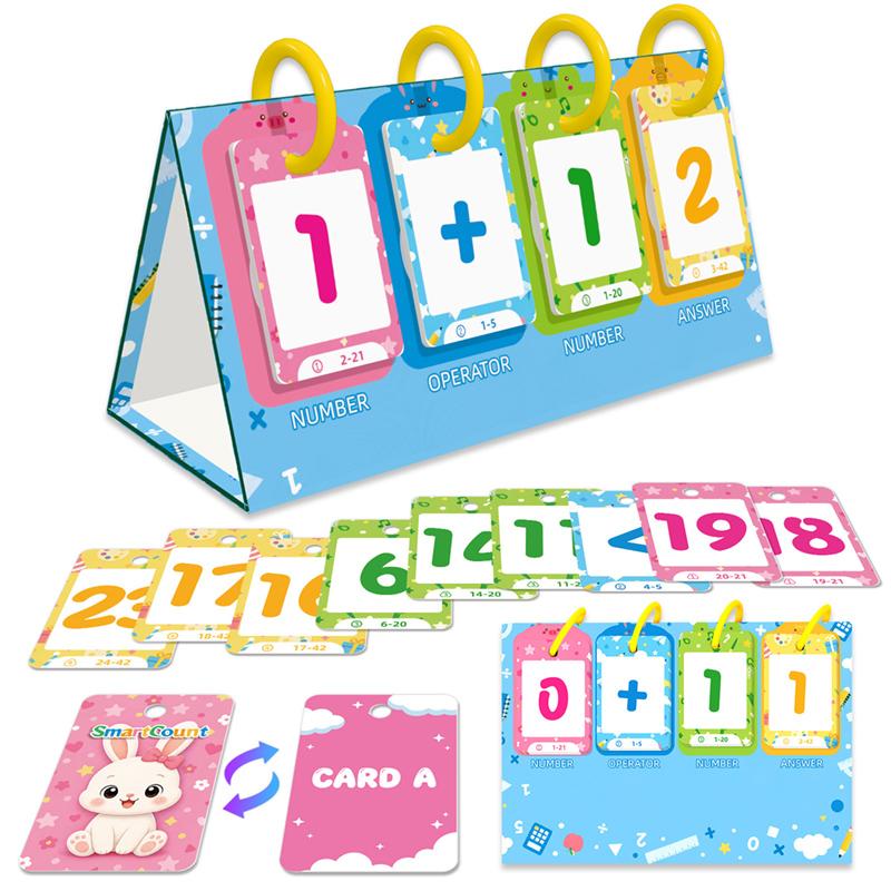 88PCS Math Learning Desktop Cards for Early Childhood Mathematics Calculation Parent Child Interaction Cards Educational Toys