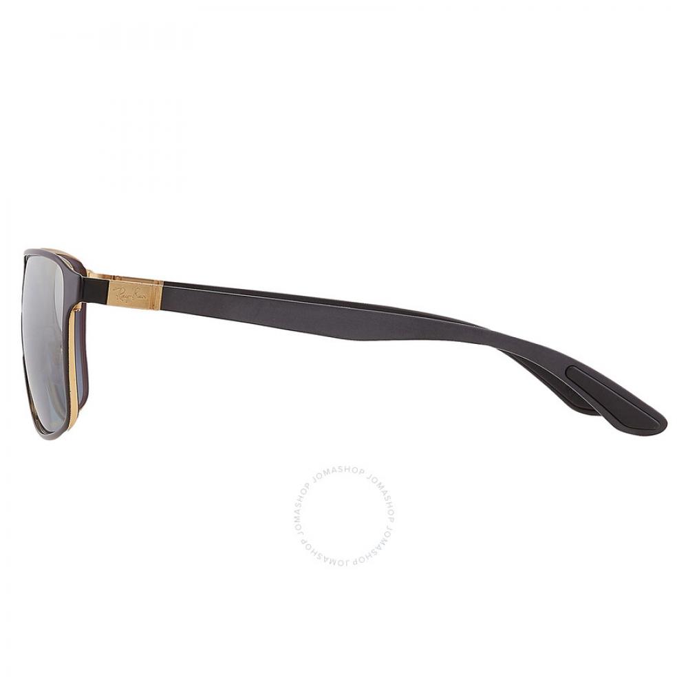 Ray Ban Polarized Blue Gold Chromance Square Unisex Sunglasses Rb3721ch 187 J0 59