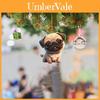Entzückende 2023 Christmas Dog Serie Acryl Weihnachtsbaum-Schmuckstück Für Auto-Dekoration