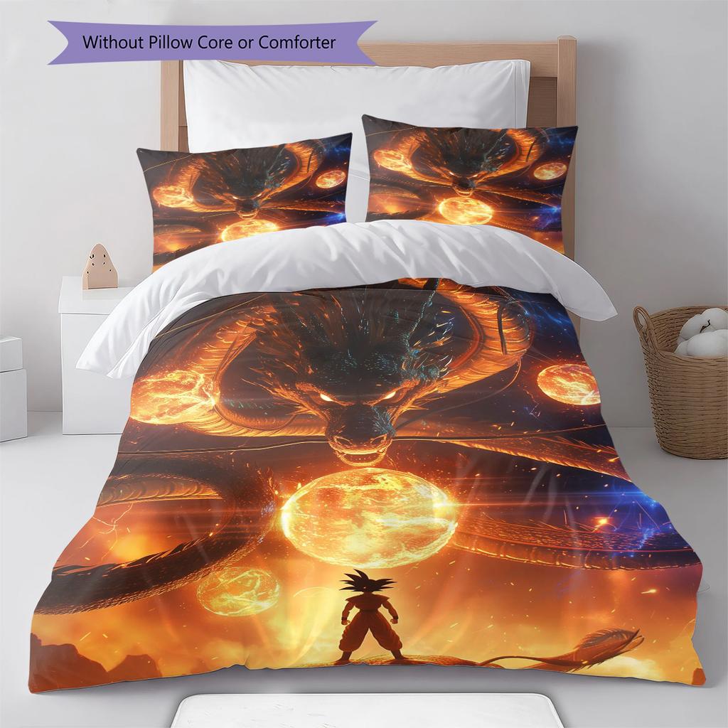 Cartoon Pattern Bedding Quilt Set Quilt Cover Pillowcase Home Decoration Birthday Gift (1 * Duvet Cover + 2 * Pillowcase, Without Core)