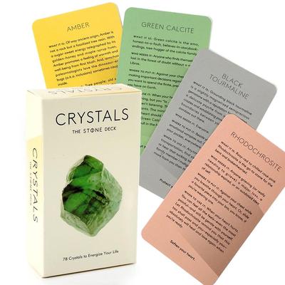 Crystals The Stone Deck 78 Kristalle, um Ihr Leben mit Tarotkarten zu beleben
