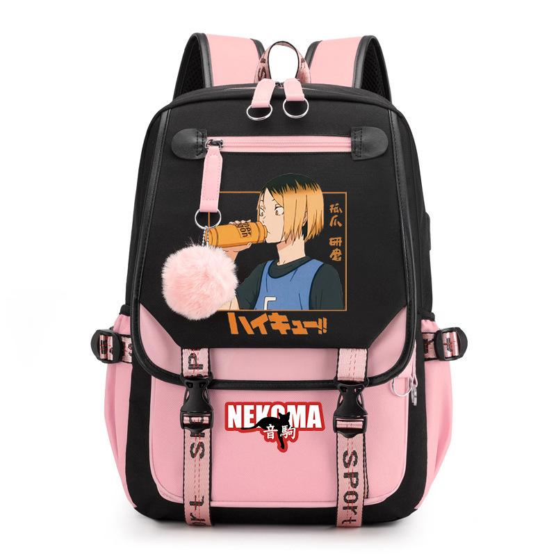 Anime volleyball teenager peripheral printing middle school student schoolbag outdoor large-capacity backpack