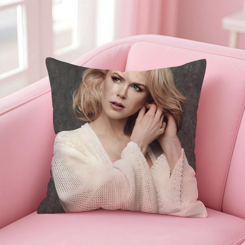NNicole Kidman Cushion Cover Pillow Case Soft Friendly Fabric  Concealed Zipper