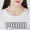 Puma Logo Short Sleeve T-Shirt Women Tops White 671603-02
