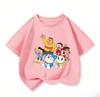 Fashion Children Crew Neck T Shirt Summer Kawaii Cartoon Print Cute Street Style Wear Doraemon Kids Clothes 314Y