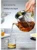 Borosilicate Glass Teapot with Stainless Steel Filter - Large Capacity Diamond Design
