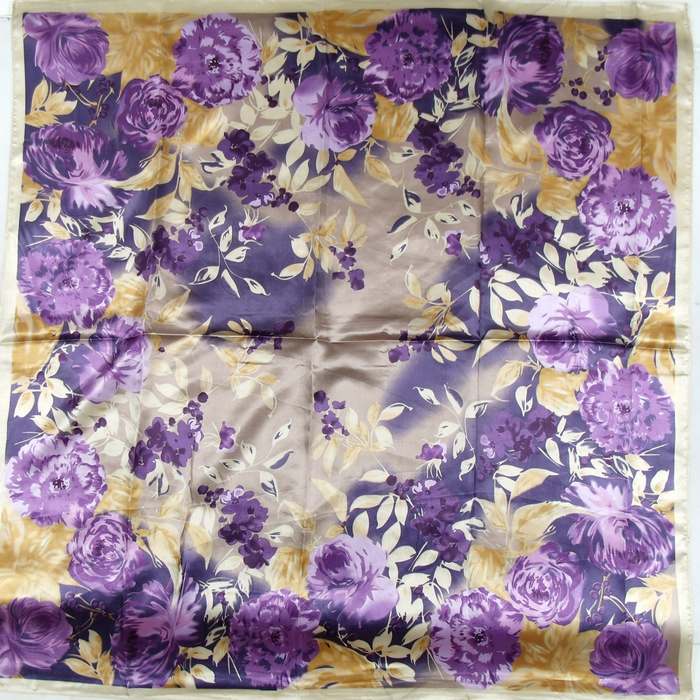 

[BYSIFA] Winter Silk Scarves New Accessories Ladies Green Cheap Head Scarves China 90*90cm Floral Hijab Scarves Wraps