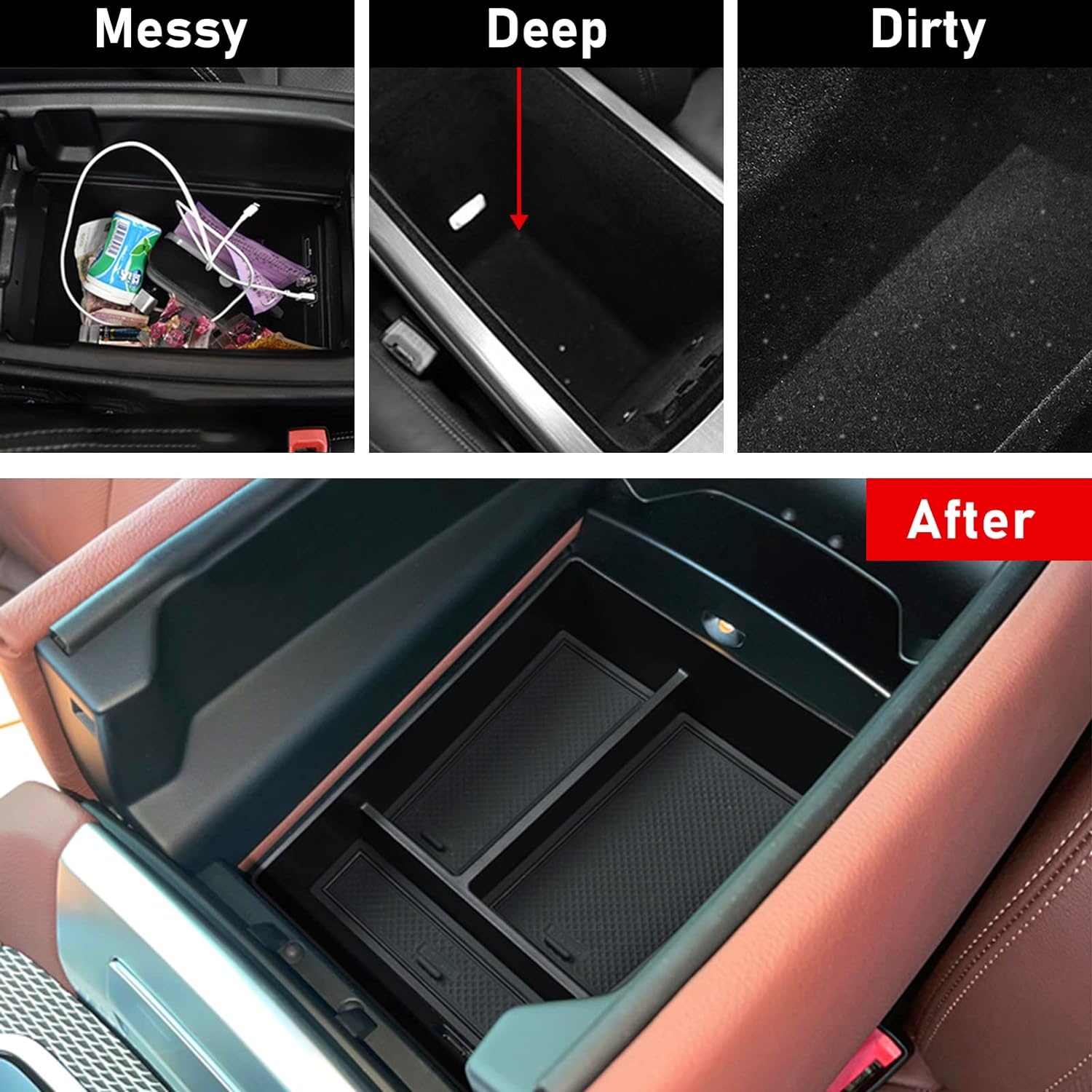 Совместимый с Jaronx BMW Bmw X5 G05/X6 G06/X7 G07 Ящик для хранения на приборной панели — фото 2