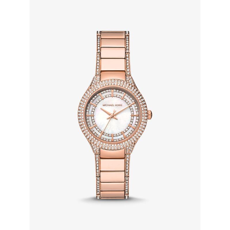 

Мини-часы Michael Kors Sylvia с паве, покрытие из розового золота, MK4656 розового золота