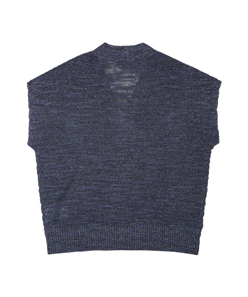 BROOKS BROTHERS Linen Lurex Relaxed Fit Sweater (Blue) (Bbwnwm7245Mes)