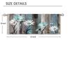 Turquoise Country Style Daisy Window Valance Suitable for Kitchen Bathroom Bedroom Living Room 52×18 inches