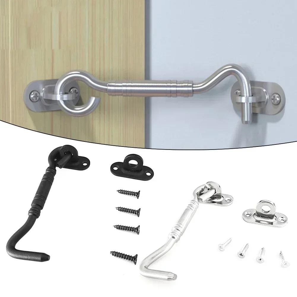 Stainless Steel Cabin Hook Eye Shed Gate Door Latch Holder Window Hook Lock And Eye Latch Lock Shed Gate Lock Hook Hardware