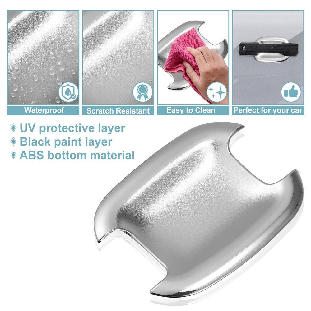 For Ford Bronco Sport 2025 2025 4Pcs Silver ABS Car Exterior Door Handle Bowl Cup Cover Guard Trim Case Accessories Chrome