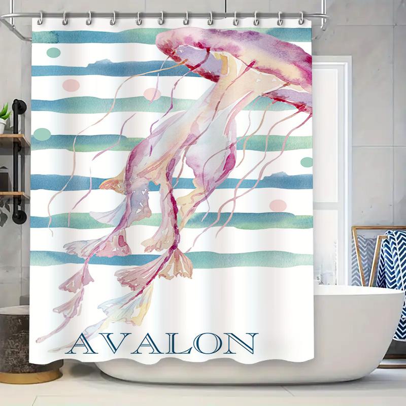 

Vintage Animal Print Shower Curtain White Black Forest Deer Design Decorative Bath Rug Cover Size 72X84In (183Cmx213Cm) W60H190(CM)-1 Pcs