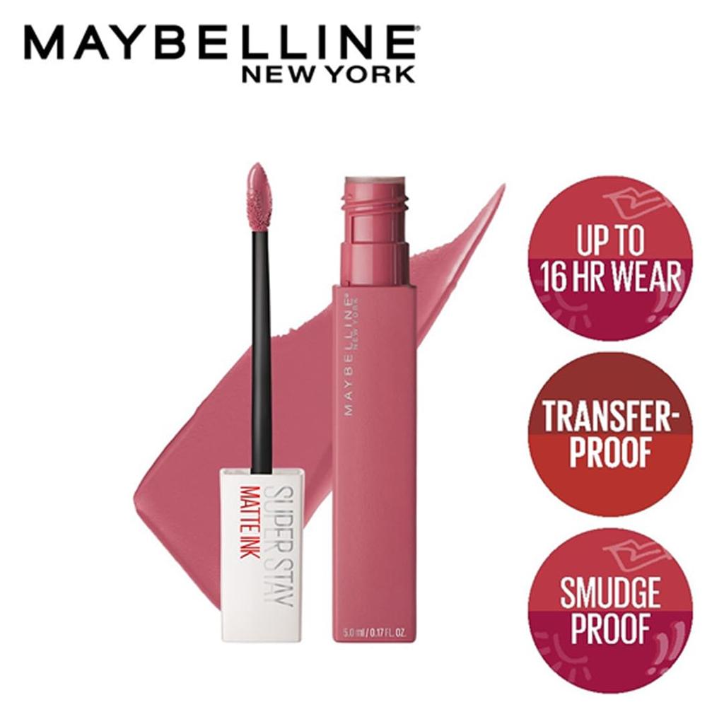 Maybelline Superstay Matte Ink Liquid Lipstick 15 Lover 5ml Long Lasting 16Hr Wear Transfer Proof Lip Colour With Precise Applicator