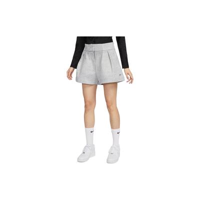 Solid Color Split Hem Fleece High Waist Shorts Women Shorts Smoke-Gray DX6518-077