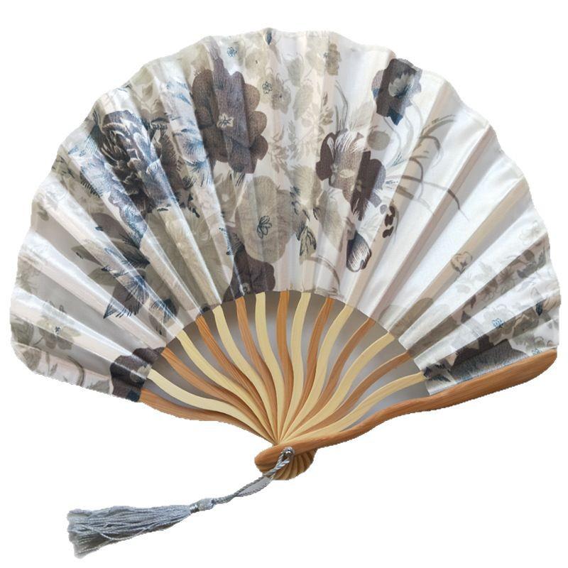 Golden Folding Fan - Classical Chinese Style for Dancing, Portable and Elegant In Design