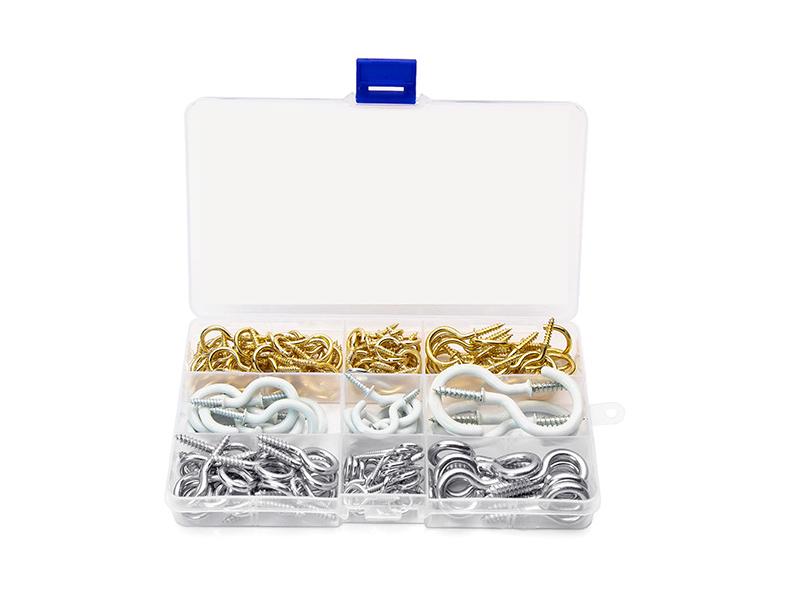 Sheep Eye Screw & Plastic Cup Hook Set - 168/185PCS