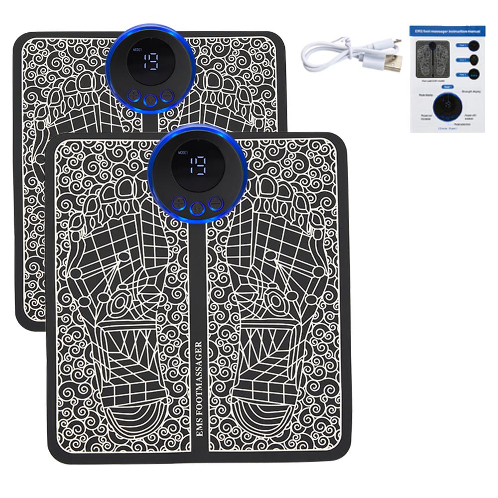 Electric EMS Foot Massager Pad Feet Acupoints Muscle Stimulation Improve Blood Circulation Relief Pain Relax Massage Mashine