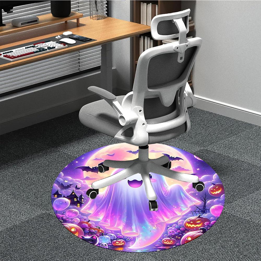 

1pc Ghost, Spooky Night Chair Carpet for Office, Soft Flannel Throw Mat, Perfect for Office,Holiday Party Decoration Choice yy251113138 80cm by 80cm