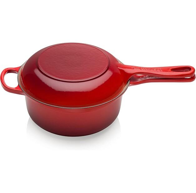 Cast Iron Roaster Le Creuset 2in1 Marmitout 2.3 L Cherry Red (25044220602460)