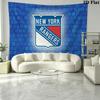 New York Rangers Logo Wall Tapestry Aesthetic Wall Hanging Printed Fabric Blanket Decorative Tapestries for Bedroom Living Room Home Decor