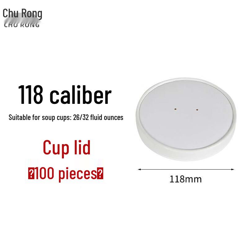 Churong Disposable Takeaway Soup/Porridge Cups & Lids (100-pack)