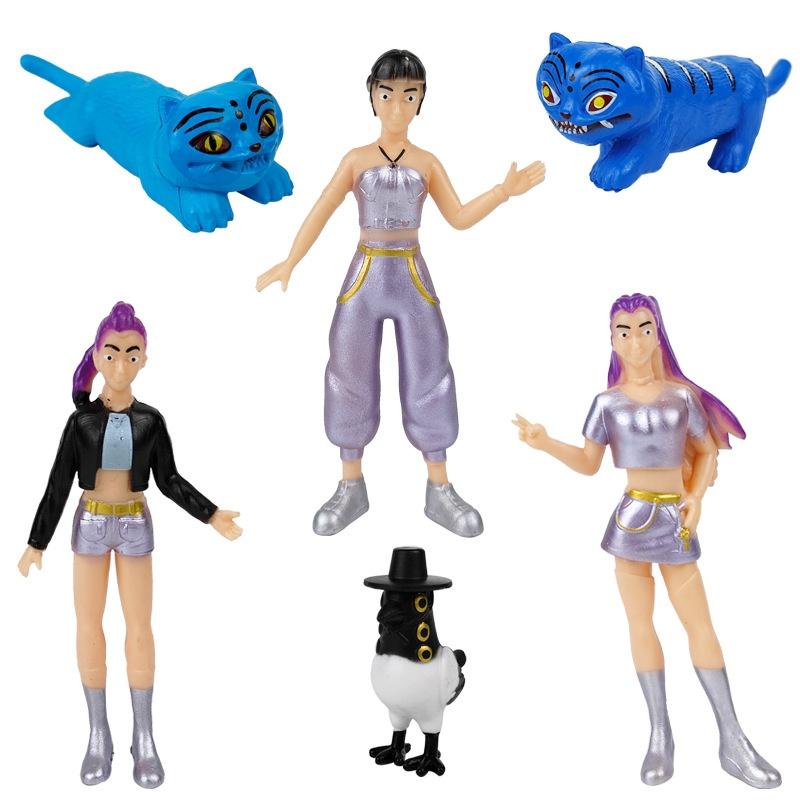 5/6/12 Buc. Anime Kpop Vânătorii de Demoni Figurină Model Jucărie Desene Animate Periferice Gaming Decor Birou Colecție Figurine Model Jucărie Cadou