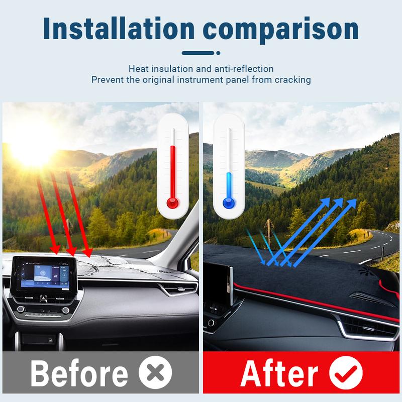 For Toyota Corolla Cross XG10  - 2024 Hybrid Car Dashboard Cover Sun Shade Avoid Light Mat Pad Carpets Accessories