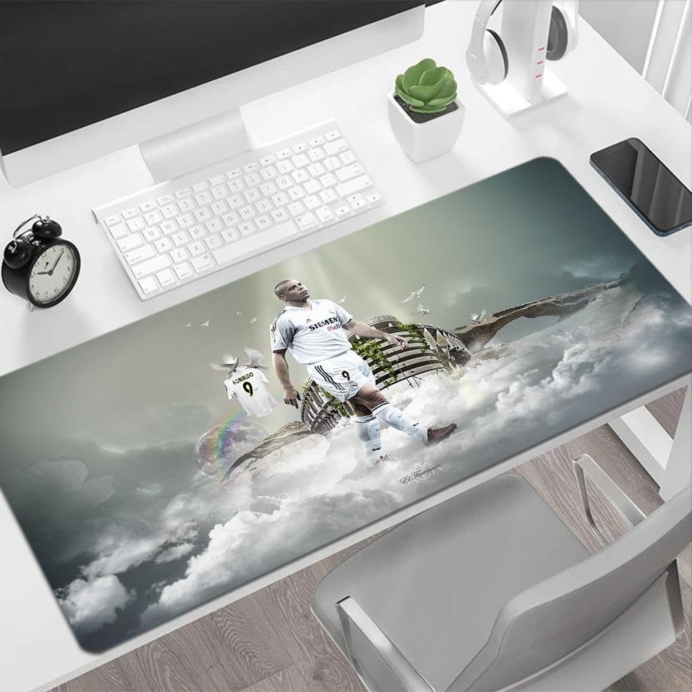 Football Legend's Room Gaming Mouse Pad Desk Mat Ultra-Long Desk Mat Non-Slip Rubber Base Gaming Accessories Ideal Gift for Gamers