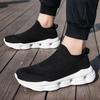 Women's Blue Black Khaki Sport Shoes Men Casual Lightweight Slip On Walking Socks Shoes Couple Jogging Sneakers