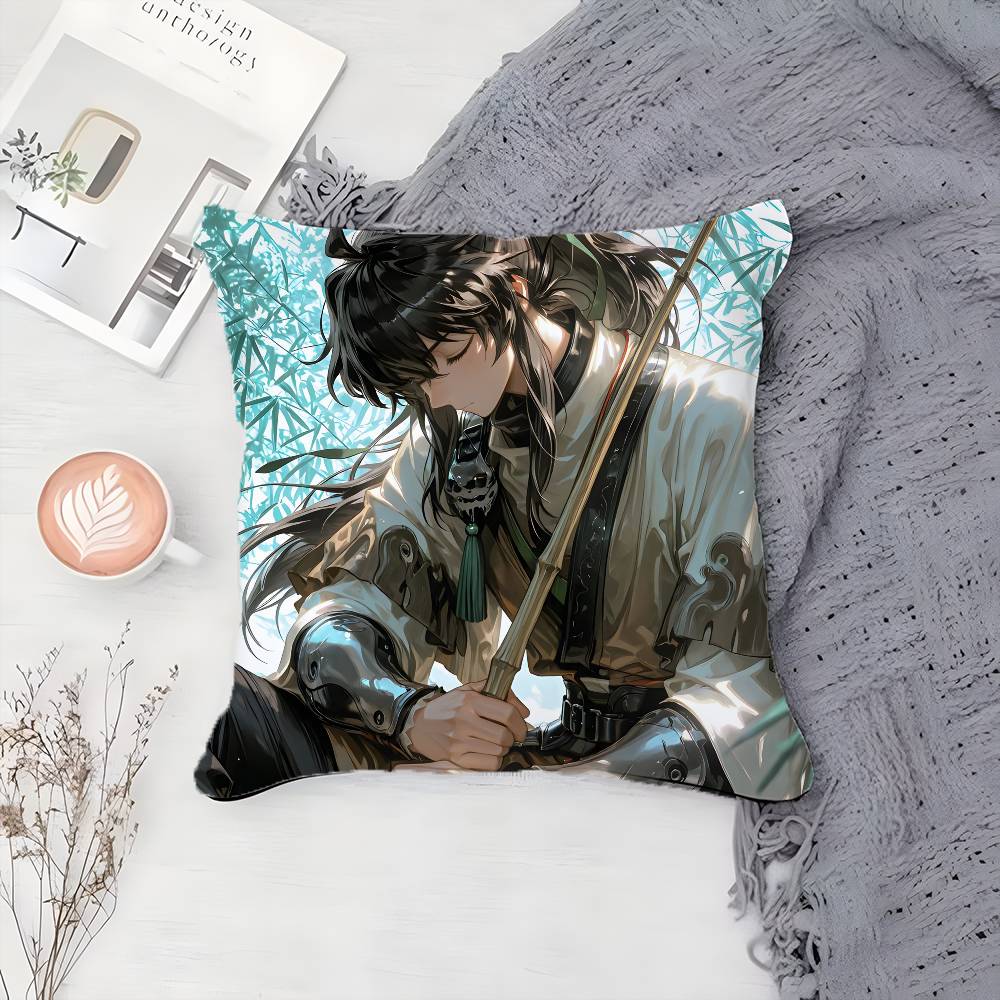 Cool Qiuyuan W-Wuthering Waves-MT Pillow Case Printing Pillowcase Living Room Sofa Cushion Cover Bedroom Room Decor