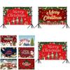 Christmas Background Banner Polyester Festival Party Decor For Holiday Event