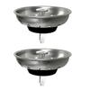 2Pcs Kitchen Sink Strainer Stopper Waste Plug Drain Basket Stainless Steels Sink Filter for Restaurants and Homes