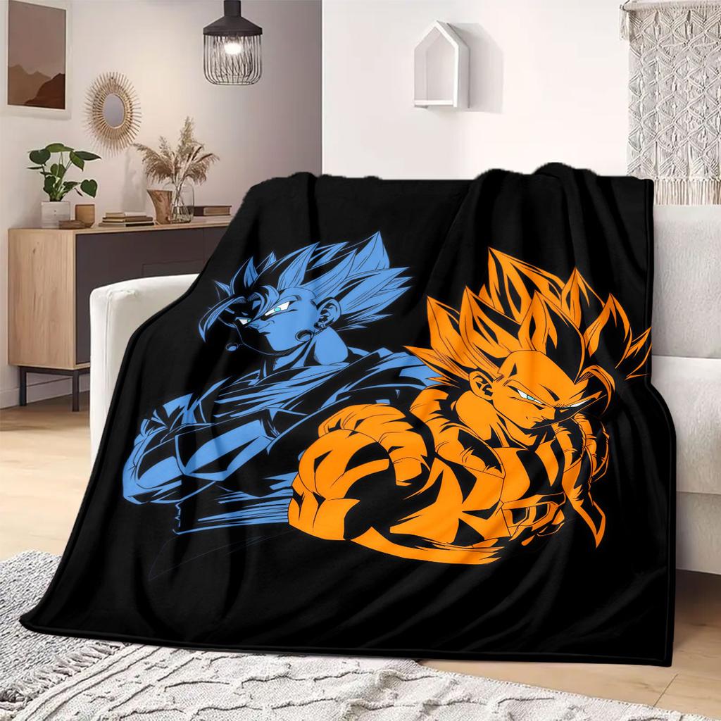 Dragon Ball Print Blanket Warm Comfortable Flannel Blanket Suitable for Bedrooms,Sofas,Beds,Chairs,Picnics,Travel