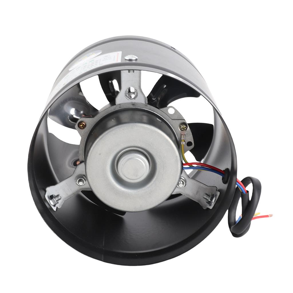 Duct Fan Powerful Ventilation Metal High Speed Copper Wire Motor Round Exhaust Fan for Bathroom Kitchen Basement Black