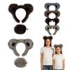 1 Stück Kinder Bärenkostüm Set Bärenohren Stirnbänder Schwanz Tutus Rock Tier Cosplay Kostüme für Halloween Weihnachtsfeier