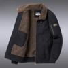 Middle-aged and Elderly Men's Jacket Winter Lamb Velvet Warm Cotton Coat Plus Velvet Thickened Pure Cotton Casual Cotton Jacket