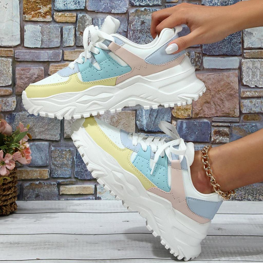 Women's Trendy Height-Enhancing Dad Sneakers: Thick-Soled, Breathable, Lightweight, Fashionable, Versatile Outdoor Sports Shoes.