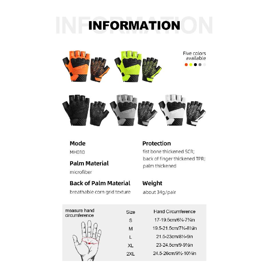 INBIKE Halbfinger Fahrradhandschuhe Sommer Antibakteriell Schweißabsorbierend Mountainbike Atmungsaktiv Stoßdämpfend Fahrradzubehör