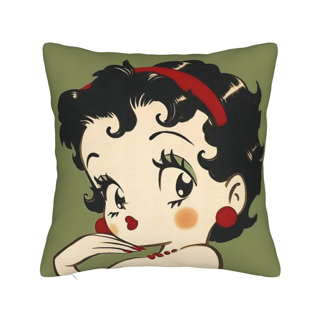 Anime B-Betty Boops Pillowcase Soft Polyester Cushion Cover Decorations Throw Pillow Case Cover Home Square 45X45Cm